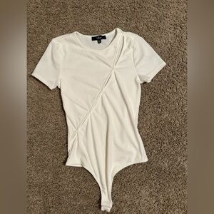 Lulu's Cream Short Sleeve Bodysuit
